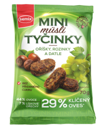 Semix MINI müsli tyčinky oříšek datle 70g